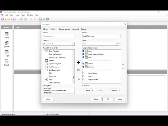 Demo: LibreOffice Base interface & toolbars | MS Access replacement #libreoffice #database #msaccess