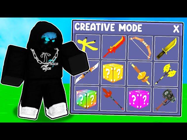 I secretly used CREATIVE MODE in Roblox Bedwars..