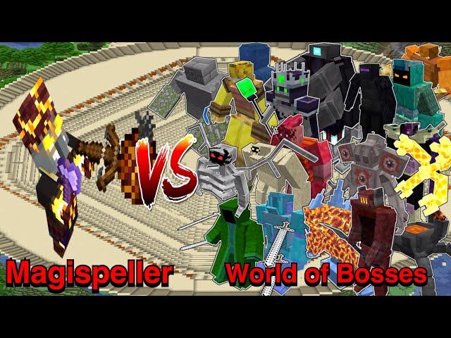 Minecraft |Mobs Battle| Your Requests| Magispeller (Illage and Spillage) VS World of Bosses