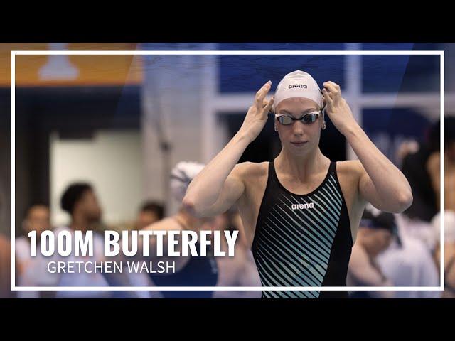 Gretchen Walsh Gets Gold in 100M Butterfly | TYR Pro Swim Series Knoxville