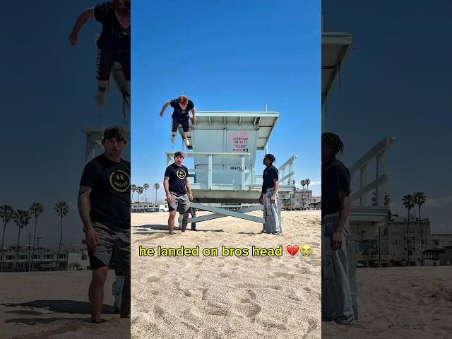 He actually landed on his head 