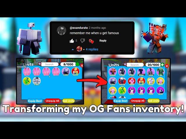  Transforming My Fans Inventory! Part 1  [Roblox]