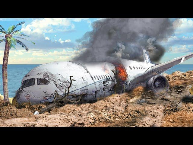 Emergency Landing On Beach After Engine Exploded - Airplane Crashes ! Besiege plane crash