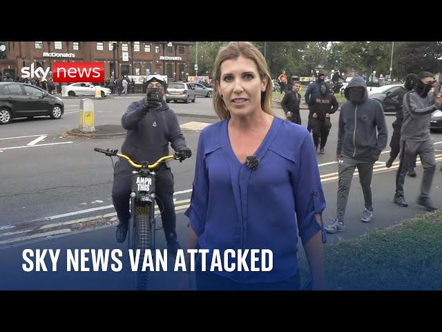 Sky News van attacked by knife-wielding man in Birmingham