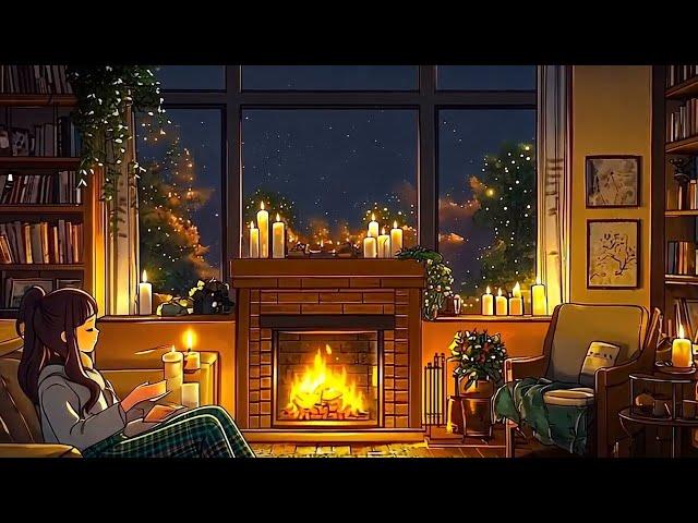 Happiness is homemade | Lofi chill beats with fireplace to relax/study to [lofi hip hop beats]