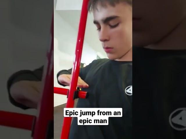 Epic jump from an epic man