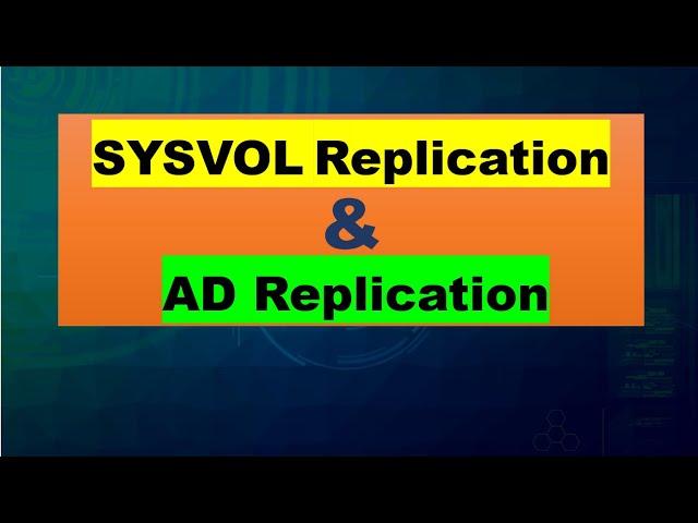 Difference between Sysvol replication and AD replication