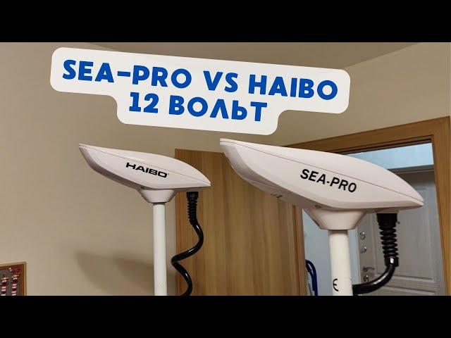 Сравнение электромоторов  Sea-Pro и Haibo 12 вольт.