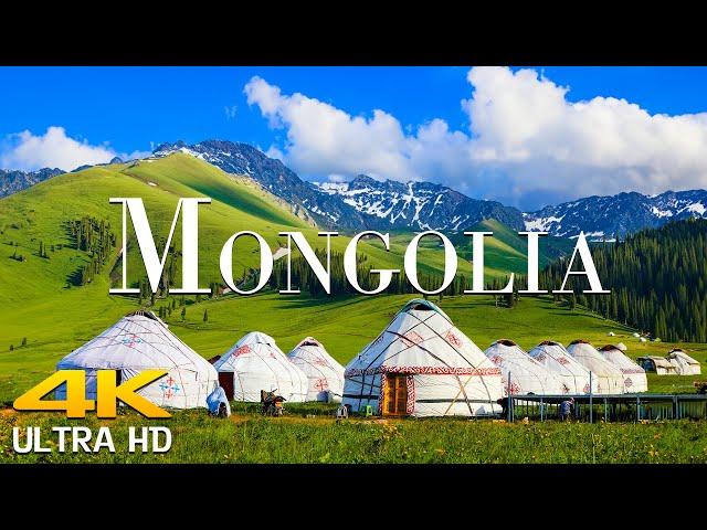 Scenic Relaxation Film with Calming Music - MONGOLIA 4k || Scenic Film