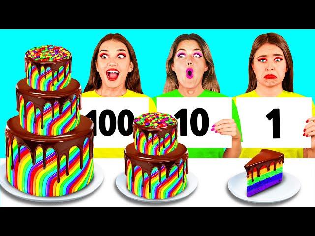 100 Layers of Food Challenge | Easy Secret Hacks and Gadgets by BaRaDa Challenge