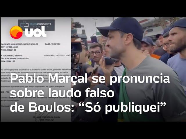 Pablo Marçal se pronuncia sobre laudo falso de Boulos: só publiquei