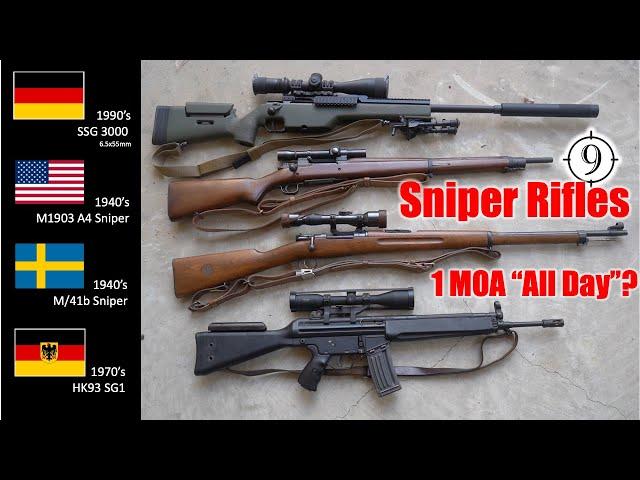 How Accurate are "Vintage" Sniper Rifles? 1MOA All Day Long? (SSG 3000, M41/b, 03A4 Sniper, HK93 SG1