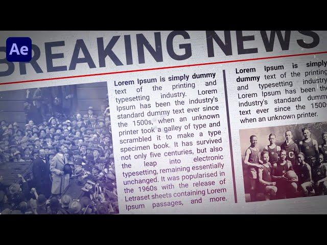 Newspaper Story Slideshow In After Effects | After Effects Tutorial | Effect For You