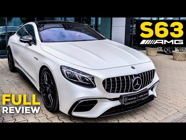 2019 MERCEDES AMG S63 Coupé V8 Full Review BRUTAL Sound Interior Exterior Infotainment Cashmere