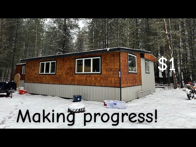 Finally getting more work done on our $1 house!