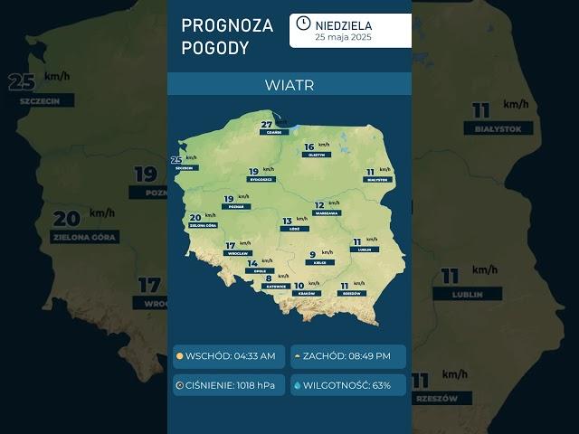 Pogoda na dziś: 25.05.2025 #shorts #pogoda