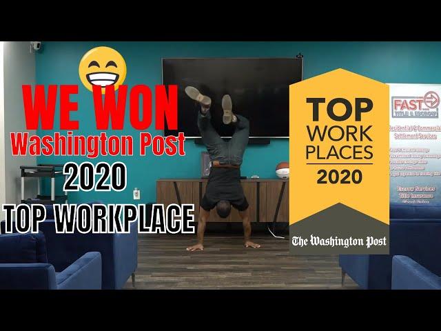 Watch Melvin Yates' Hilarious Headstand for The Washington Post's Top Workplaces 2020 Award!