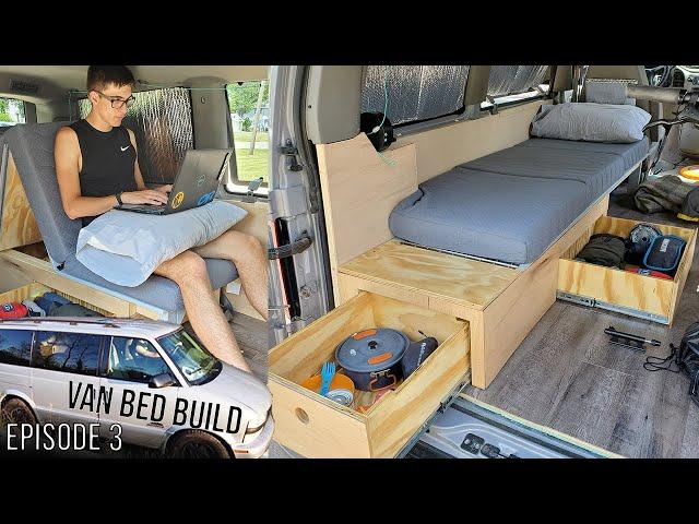 Van Build - Folding Bed to Chair Build with Drawers for a Van