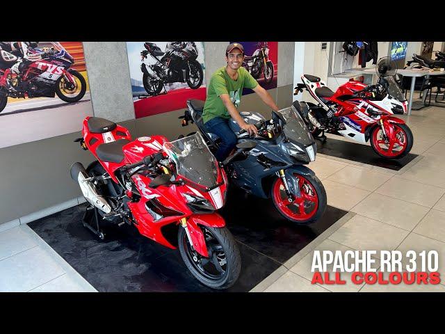 TVS Apache RR 310 New Model  All Colours in 1 Video  Most Detailed Walkaround 