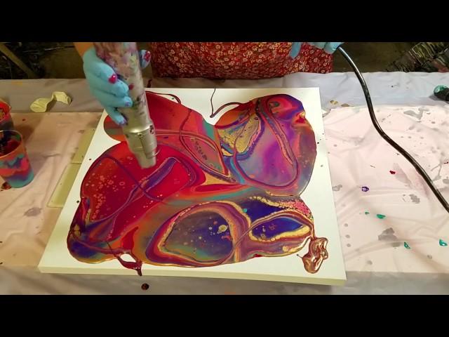 Dirty Flip Cup Technique! Acrylic Pouring with Metallic Colors  - Simple Technique, Great Results!!