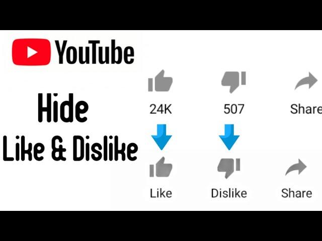 Hide (Like & Dislike) on YouTube videos