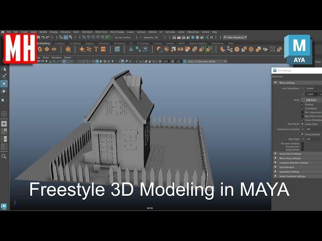 Freestyle 3DModeling in Maya without reference