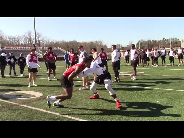 Class of 2025 lineman David Sanders at Rivals Camp