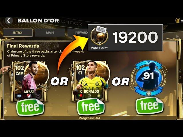 FREE MESSI or RONALDO in Ballon D'or Event - FC Mobile‼️