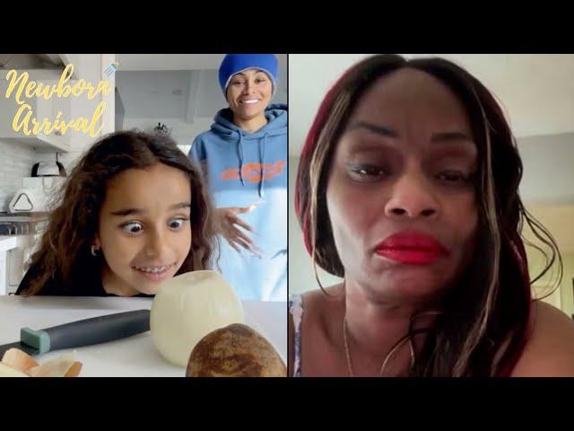 "Cut It Off" Blac Chyna's Daughter Dream Trolls Grandma Tokyo Toni While Learning To Cook! 