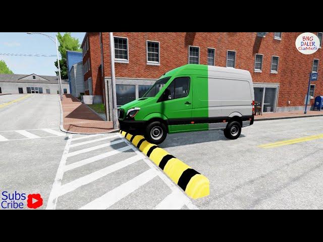 Cars vs Massive Magic colors Speed Bumps – BeamNG.Drive - Beamng DALER Games #59