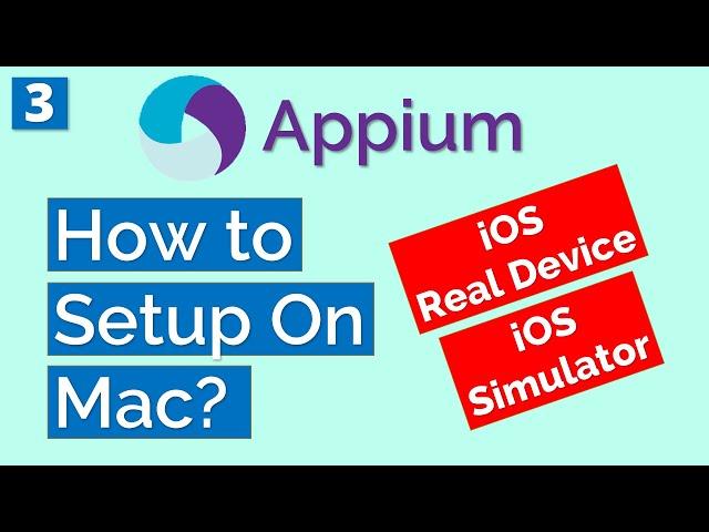 Appium Tutorial 3: How to setup Appium on MAC for iOS | Real Device | Simulator