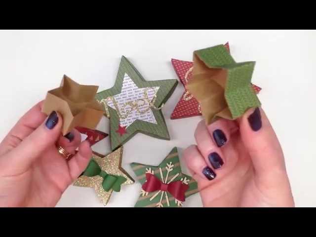 How to make a fully opening box from the Stampin' Up! UK Many Merry Stars kit