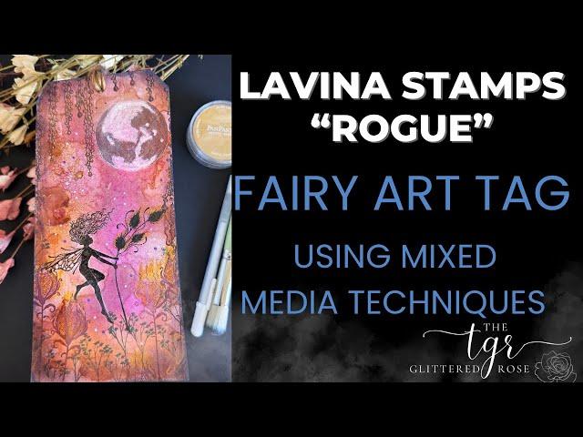 Testing Out Lavinia Stamps Multifarious Card Stock Featuring Rogue Fairy Stamp & Mysticals Art Tag