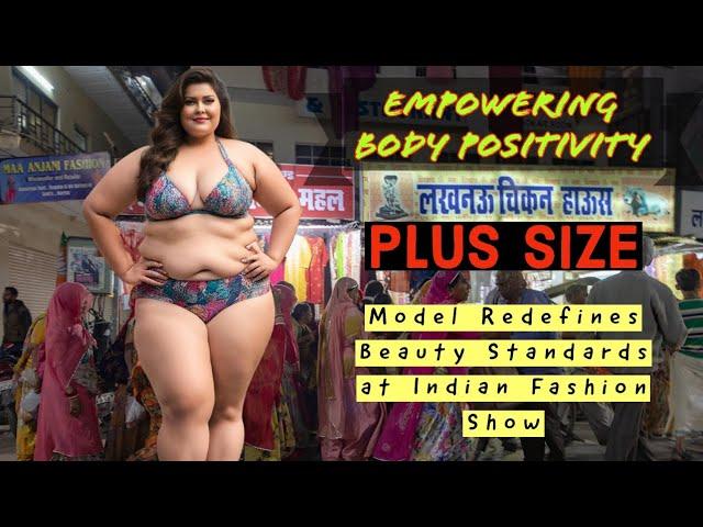 Empowering Body Positivity: Plus-Size Model Redefines Beauty Standards at Indian Fashion Show