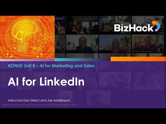 AI for LinkedIn Masterclass Season 9 - BizHack Academy