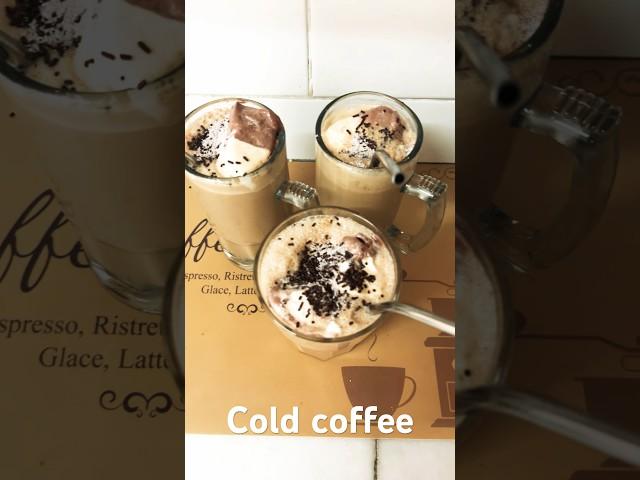 Homemade cold coffee amazing#shortvideo#recipe#domestic fusion food