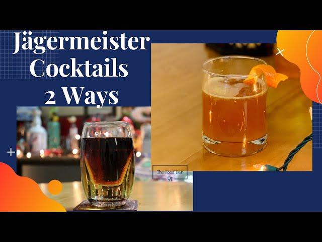 Jägermeister Cocktails - 2 Ways | Jager Bomb & Jager Sunrise | Cocktail Recipes | The Food Bar