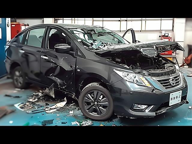 Man Fully Repairs DESTROYED CAR From Scratch | Mechanic Expert by @repair-nissan-guy