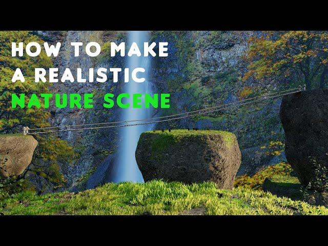 How to make a Realistic Scene in Blender || Blender Tutorial || Blender Nature Scene