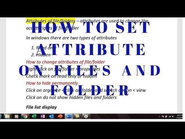 Attributes of file & folder