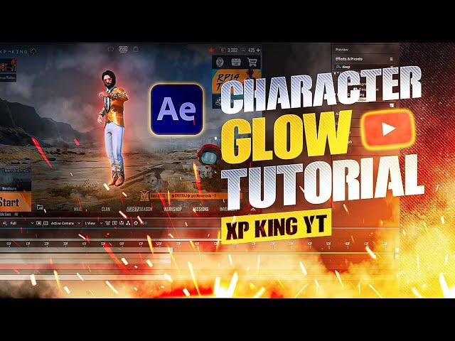 Amazing Character Glow Effect in After Effects for PUBG Edits | XP KING YT