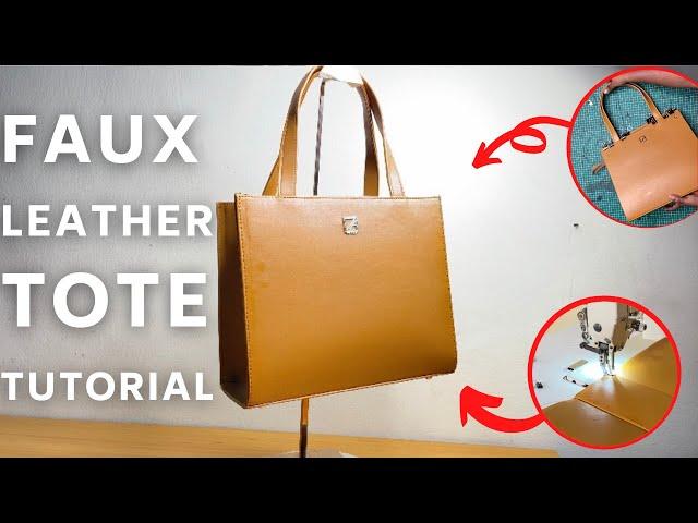 How to make a standard tote bag with Faux Leather | Eris Atelier