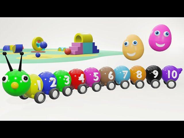  FUNNY CATERPILLAR - Educational Cartoon for children