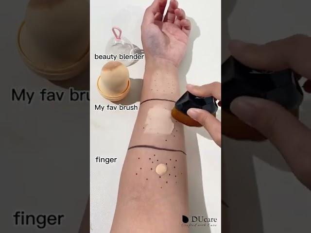 Makeup Brush vs Sponge vs Finger Test on Skin | DUcare