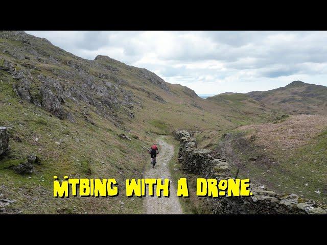 mountain biking with a dji mini 3 pro drone#djimini3pro #dji #lakedistrict #mountainbike