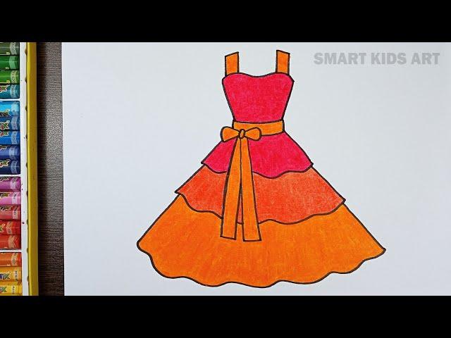 How To Draw A Frock | How To Draw A Dress | Dress Drawing | Easy Drawing | Draw Smart