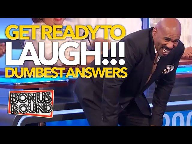 DUMBEST & FUNNIEST ANSWERS EVER ON FAMILY FEUD With Steve Harvey, Gino D'acampo &  Gerry Dee