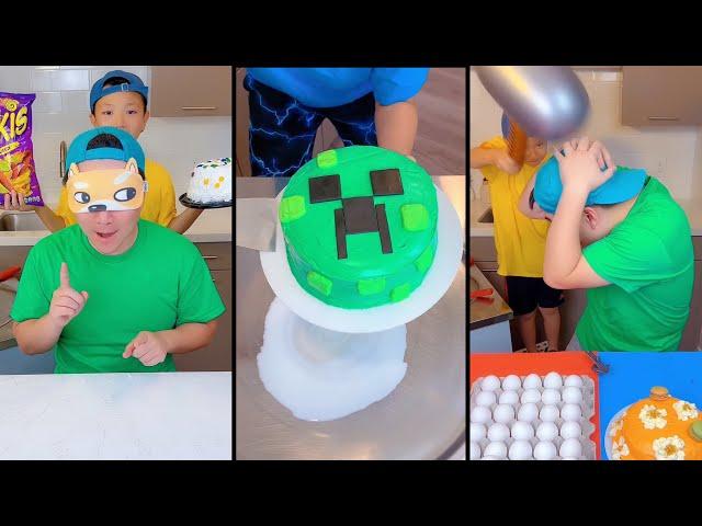 Ice cream challenge! Minecraft cake vs egg mukbang