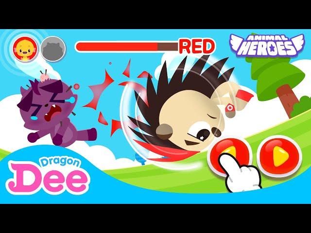 Mr.Spike Hedgehog Game | Help! Animal Heroes!  | Learn colors | Dragon Dee Games for Children