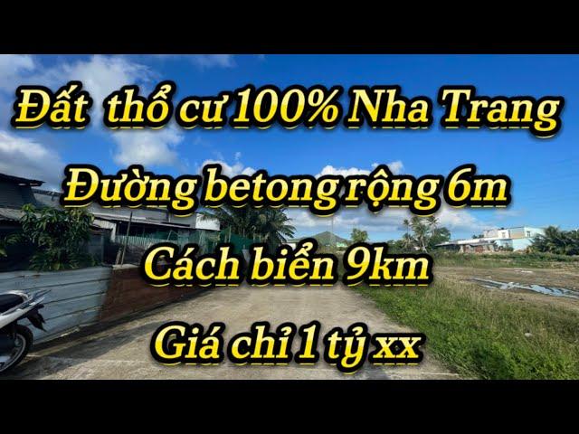 T861: Bán đất Nha Trang đường rộng 6m cách biển chỉ 9km giá chỉ 1 tỷ 400 triệu